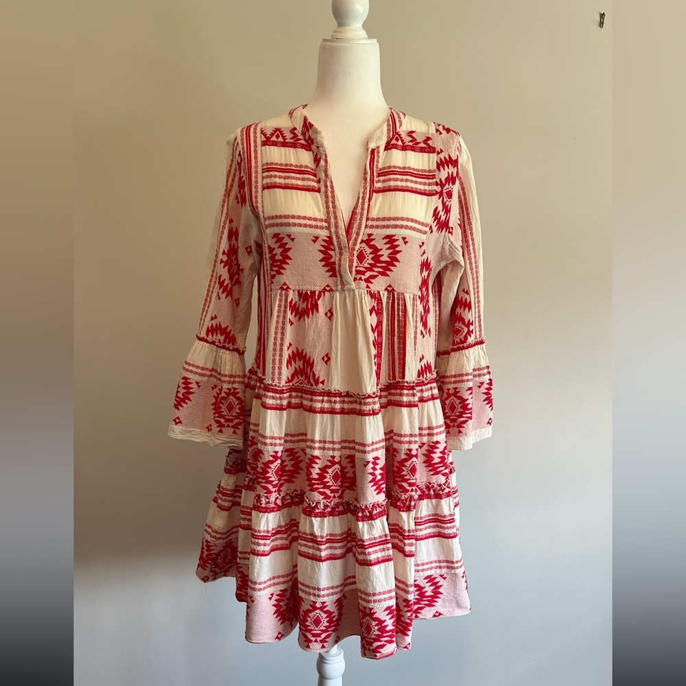 Devotion TWINS Red and White Mini Dress